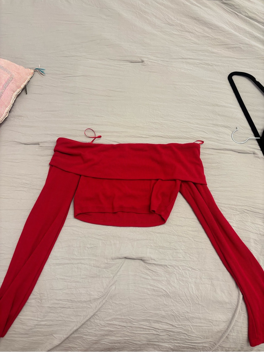Garage Red Ribbed Crop Tank - Picture 2 of 2